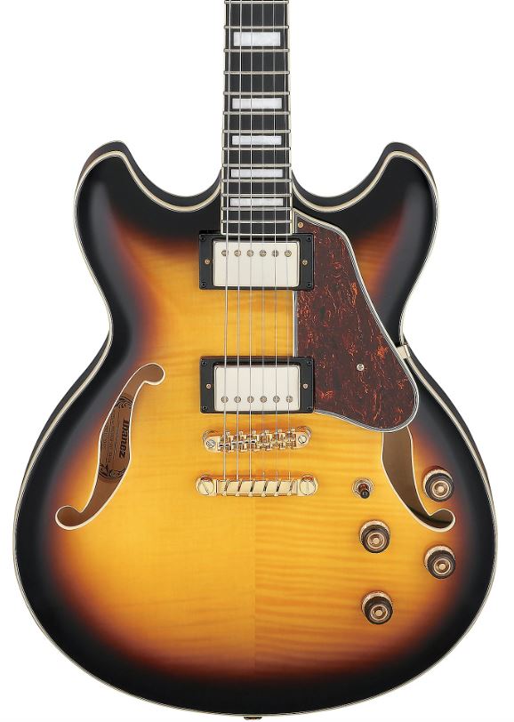 Ibanez AS93FMAYS Hollowbody Electric Guitar (Antique Yellow Sunburst) - No Case