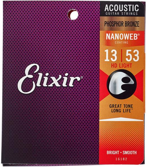 Elixir 16182 HD Nanoweb Phosphor Bronze 13-53 Acoustic