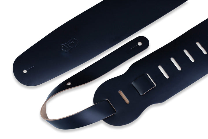Levy's M4-BLK 3.5-Inch Leather Guitar Strap (Black)