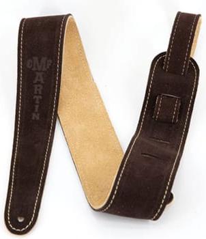 Martin Brown Suede Guitar Strap