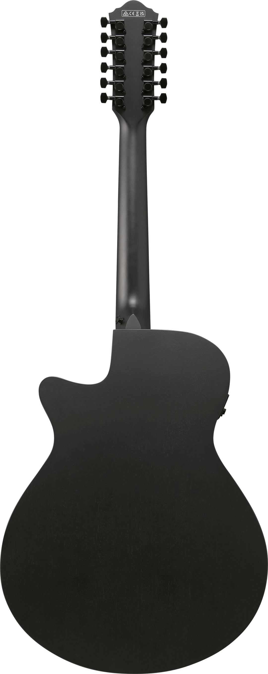 Ibanez AEG1221BOT 12-String Acoustic Electric Guitar - Black Out 7
