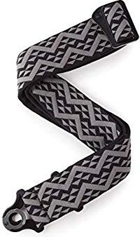 D'Addario 50BAL03 Auto Lock Guitar Strap (Black Pad Geometric)