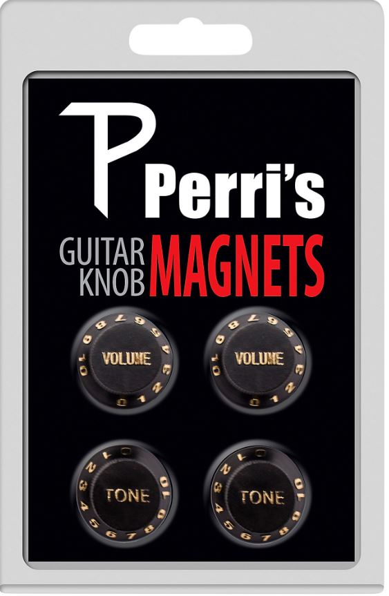 Perri GNM-03 Guitar Knob Magnet Black [pack of 4]