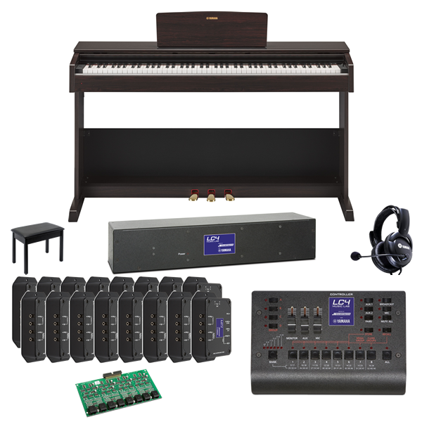 Yamaha LC4 Deluxe Music Lab for 16 Students and 1 Teacher with Yamaha YDP-105R Digital Pianos