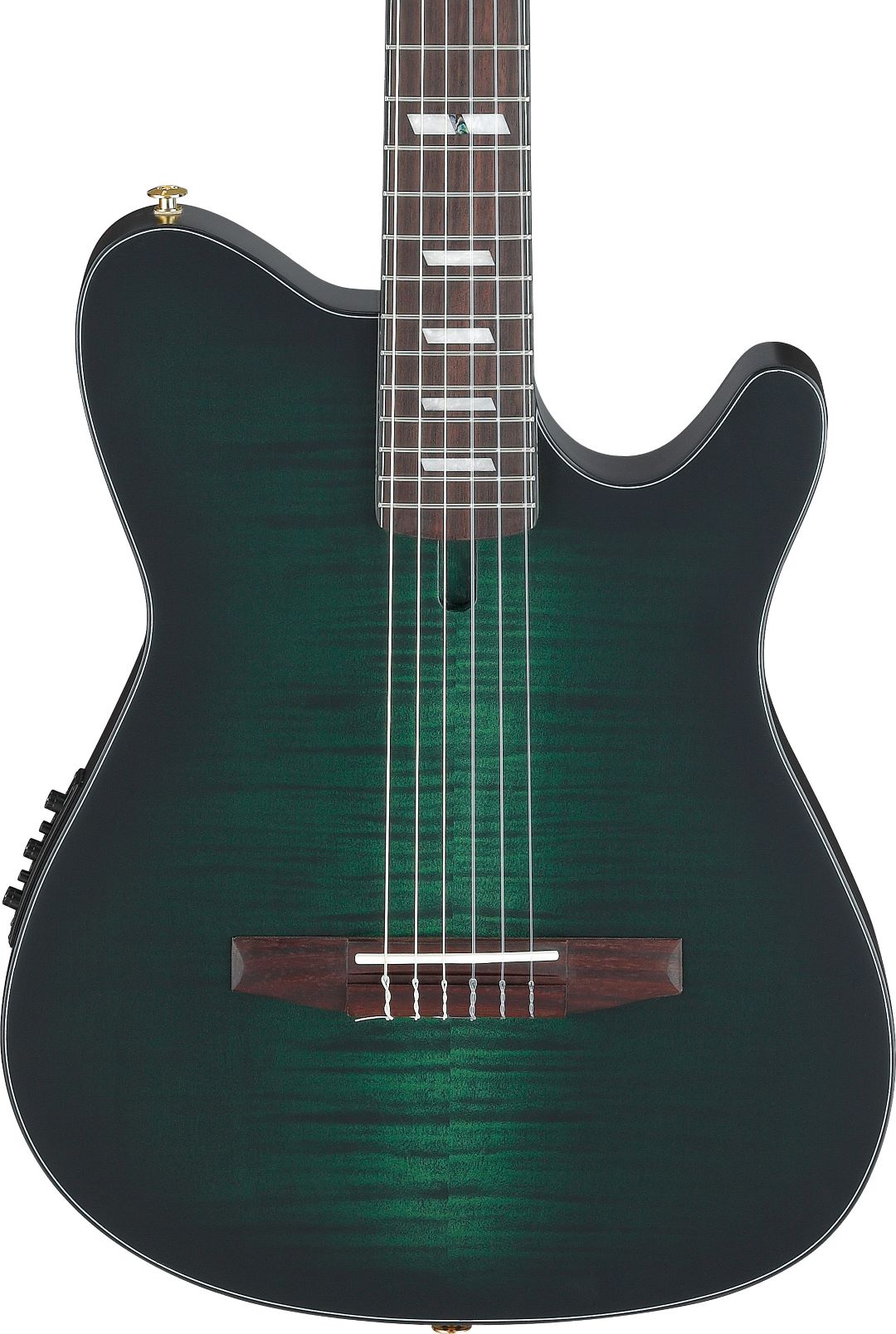 Ibanez FRH20FMNDGL Acoustic Electric Guitar - Dark Emerald Burst Low Gloss