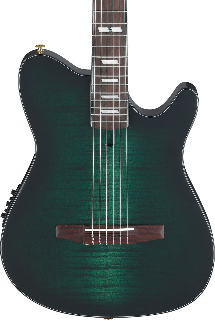 Ibanez FRH20FMNDGL Acoustic Electric Guitar - Dark Emerald Burst Low Gloss