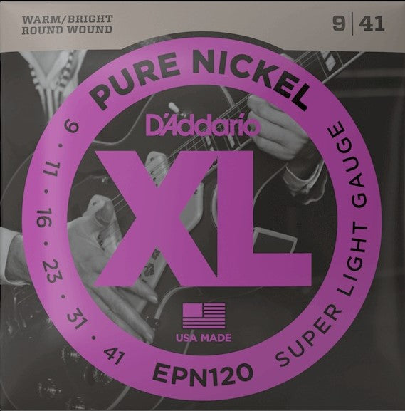 D'Addario EPN120 Super Light Electric Guitar Strings 9-41