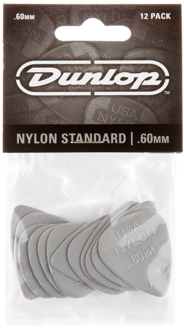 Dunlop Standard Nylon Pick 12-Pack (Light Grey .60)