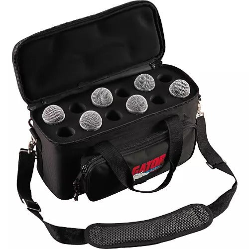 Gator GM-12B Padded Microphone Gig Bag - For 12 Microphones