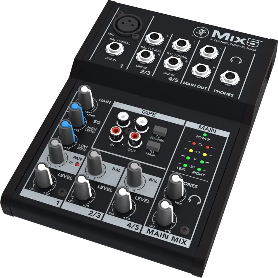 Mackie Mix5 5-Channel Compact Mixer 2