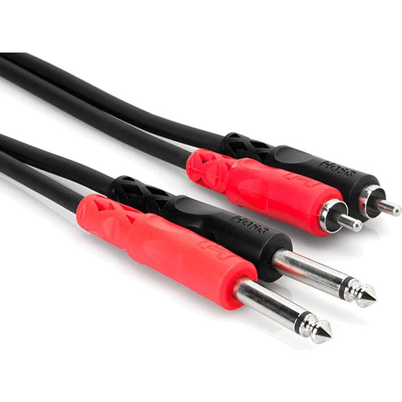 Hosa CPR203 RCA (Mono) - 1/4" (Male Mono) Dual Tip Cable 10'