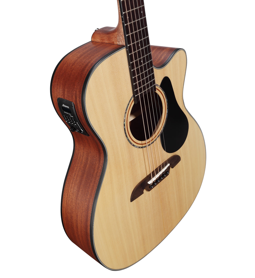 Alvarez AF30CE Artist Series OM/Folk Acoustic-Electric Guitar (Natural) 6