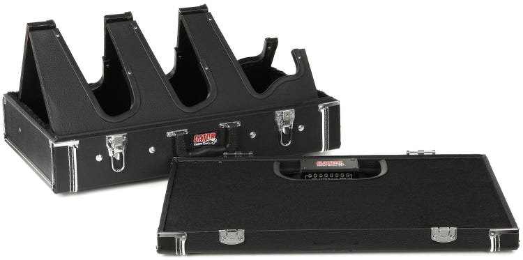 Gator Gig-Box Jr Pedal Board/Guitar Stand & Case - Black With Power Supply
