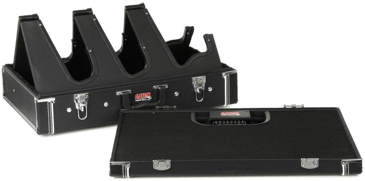 Gator Gig-Box Jr Pedal Board/Guitar Stand & Case - Black With Power Supply