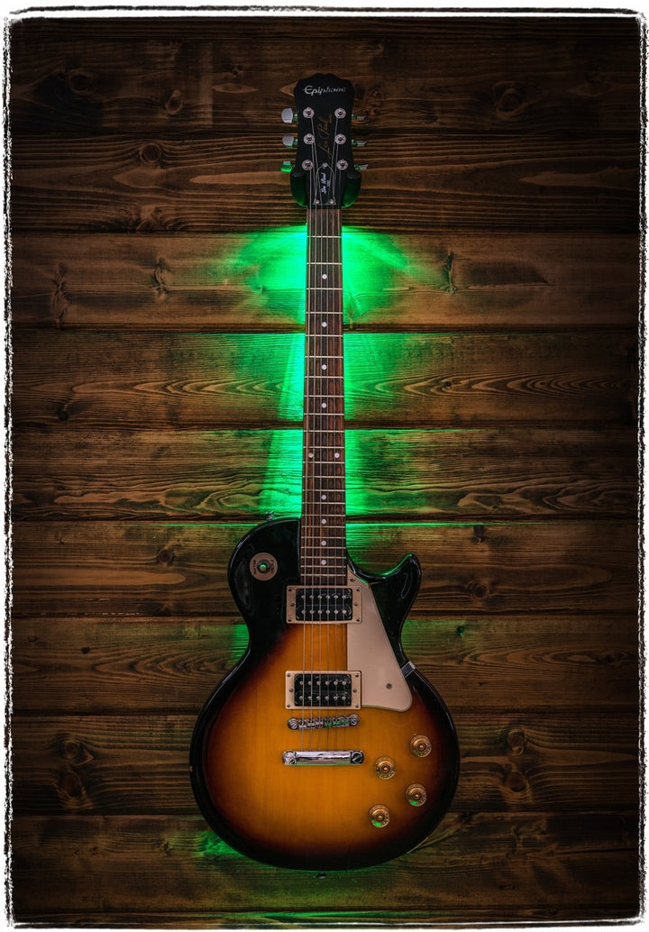 MuzicLight MZW104 Guitar Wall Hanger | Backlit - Green 2