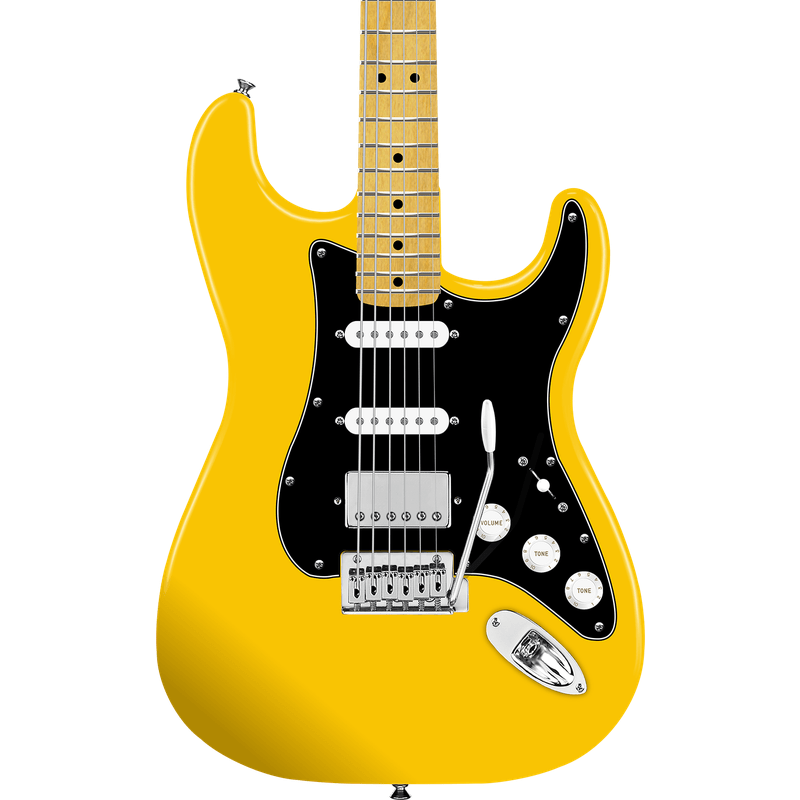 Squier 'Limited Edition' Stratocaster HSS Electric Guitar - Graffiti Yellow