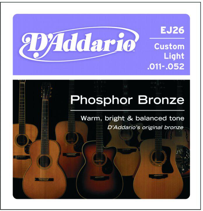 D'Addario EJ26 Custom Light Acoustic Guitar Strings