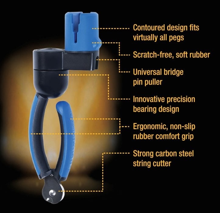Music Nomad MN223 Grip One - All in One String Winder, Cutter, Puller