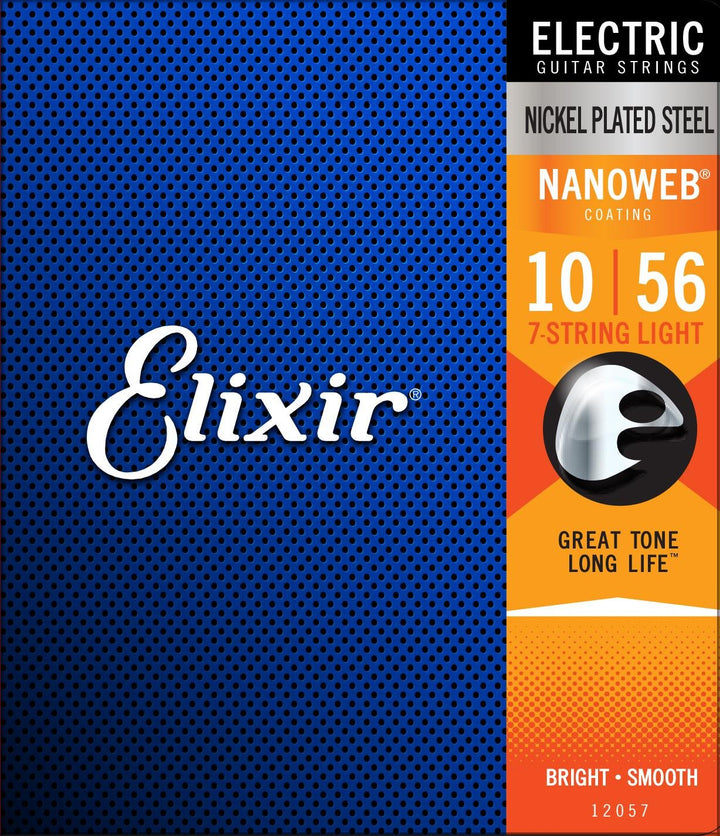 Elixir 12057 Nanoweb 7-String Electric Strings (10-56)