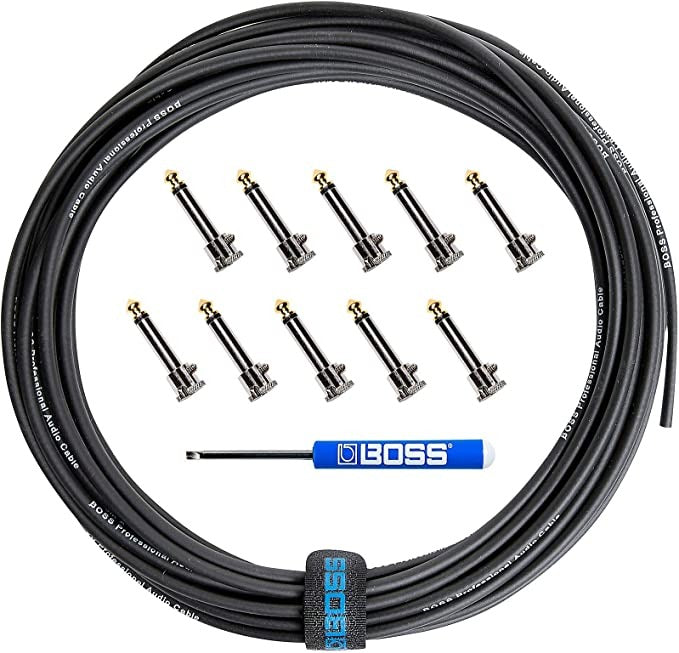 Boss BCK-10 Solderless Pedalboard Cable Kit - (10ft With 10 Connectors)