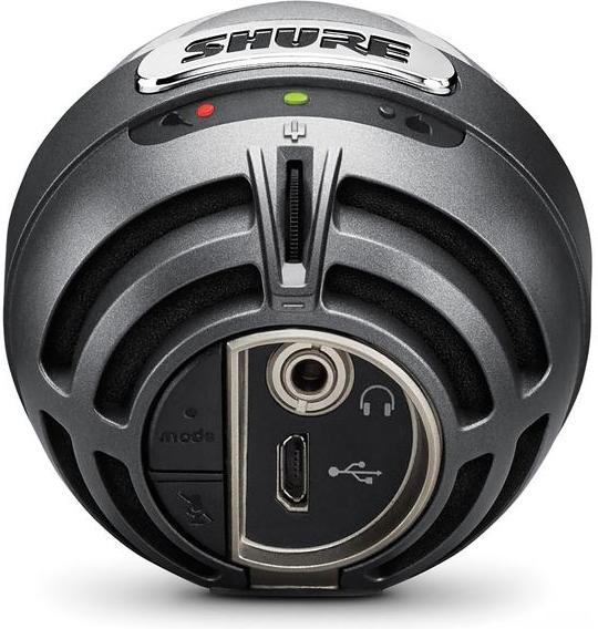 Shure MV5 iOS/USB Digital Condenser Microphone - Black/Red 3