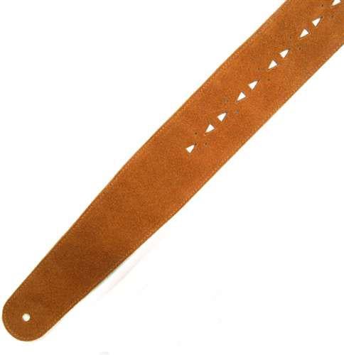 Planet Waves 2 1/2in Vented Leather Guitar Strap Honey Suede Apa