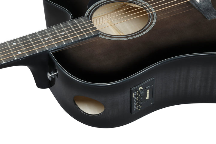 ibanez-aad77cetks-acoustic-electric-guitar-transparent-black-sunburst-high-gloss 5