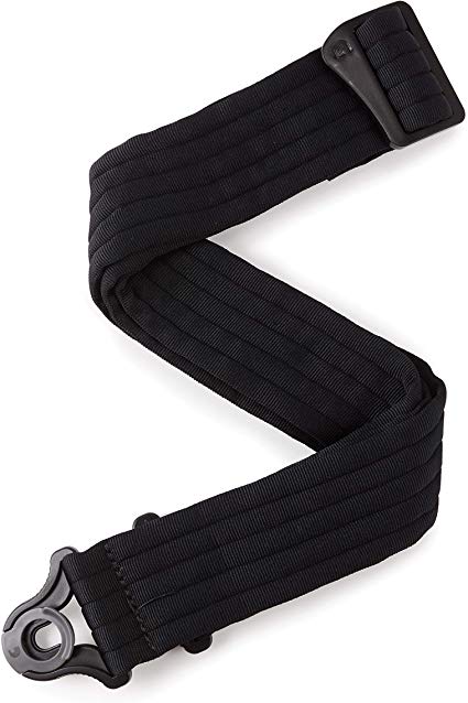 D'Addario 50BAL01 Auto Lock Guitar Strap (Black Padded Stripe)