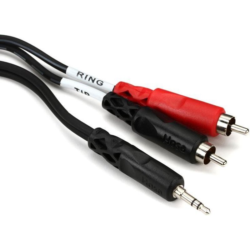 Hosa CMR203 3.5mm (Stereo) - (2) RCA (Mono) Cable 3'