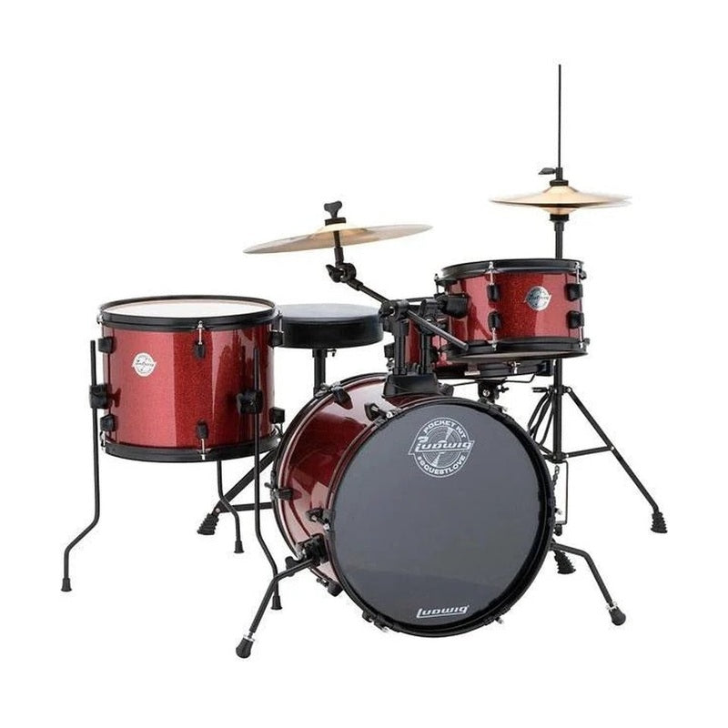 Ludwig 'Questlove' Pocket Kit Complete Drum Set - Wine Red Sparkle