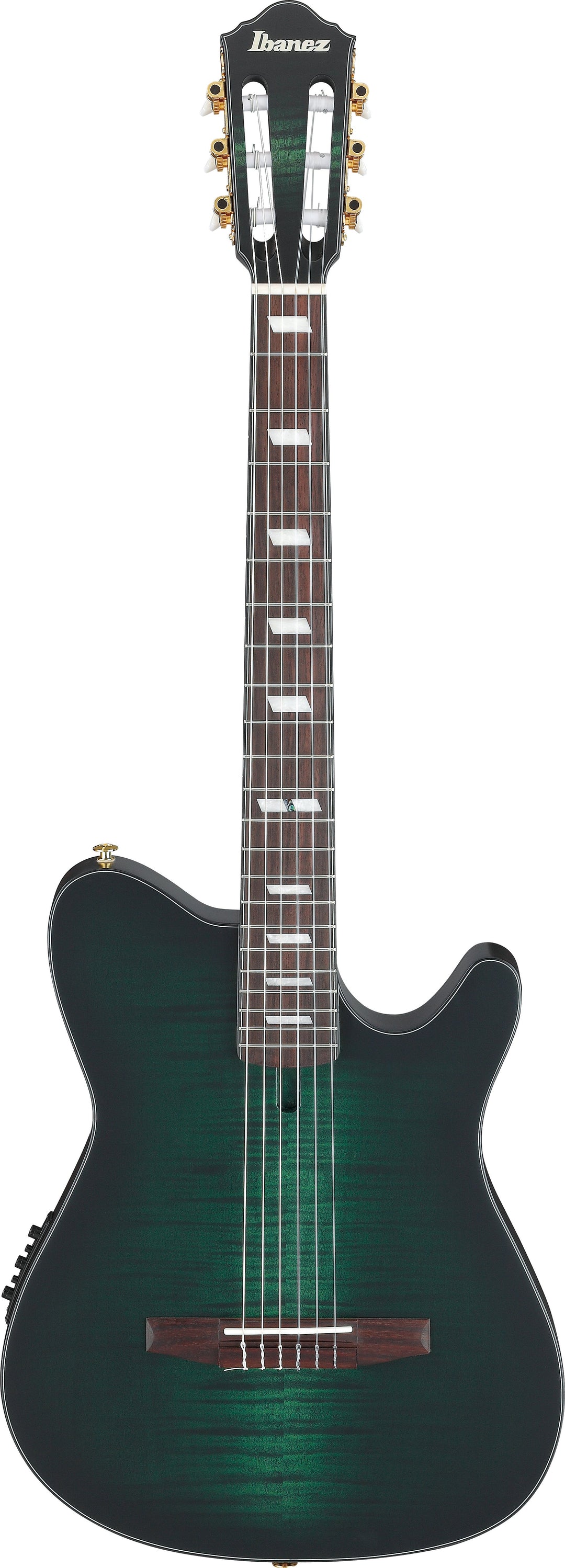 Ibanez FRH20FMNDGL Acoustic Electric Guitar - Dark Emerald Burst Low Gloss 4