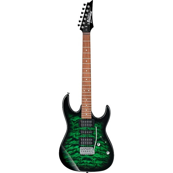 Ibanez Gio GRX70QA Electric Guitar - Transparent Emerald Burst 2