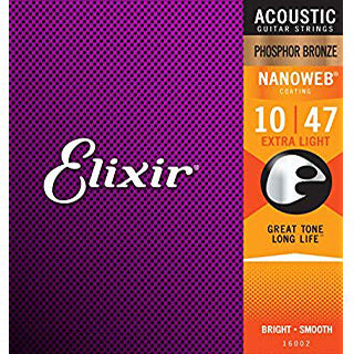 Elixir Acoustic Phosphor Bronze NANOWEB 6-String Set (Extra Light)