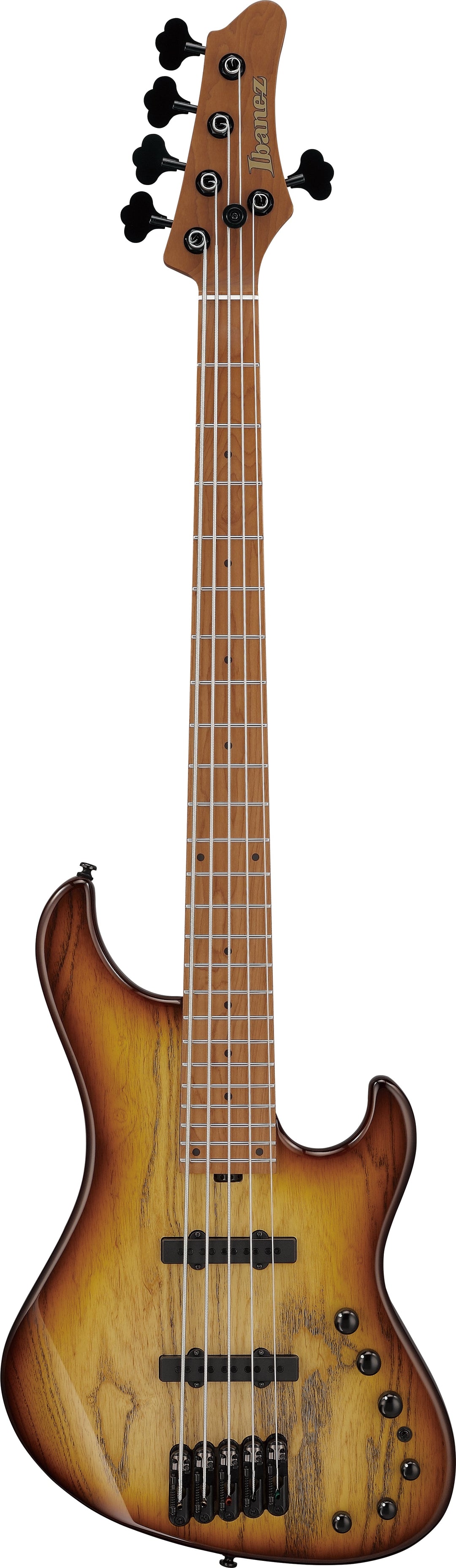 Ibanez MDM1305NAB 5-String Electric Bass Guitar - Natural Stained Amber Burst 8