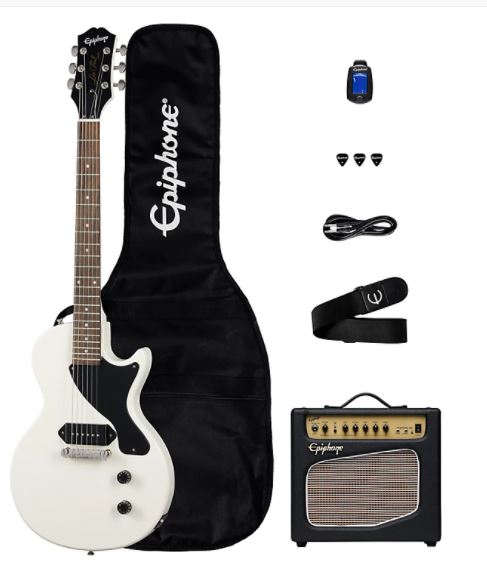 Epiphone Billie Joe Armstrong Les Paul Junior Electric Guitar Player Pack - White
