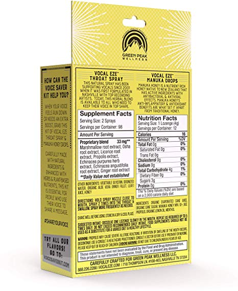 Vocal Eze Voice Saver Kit Lemon