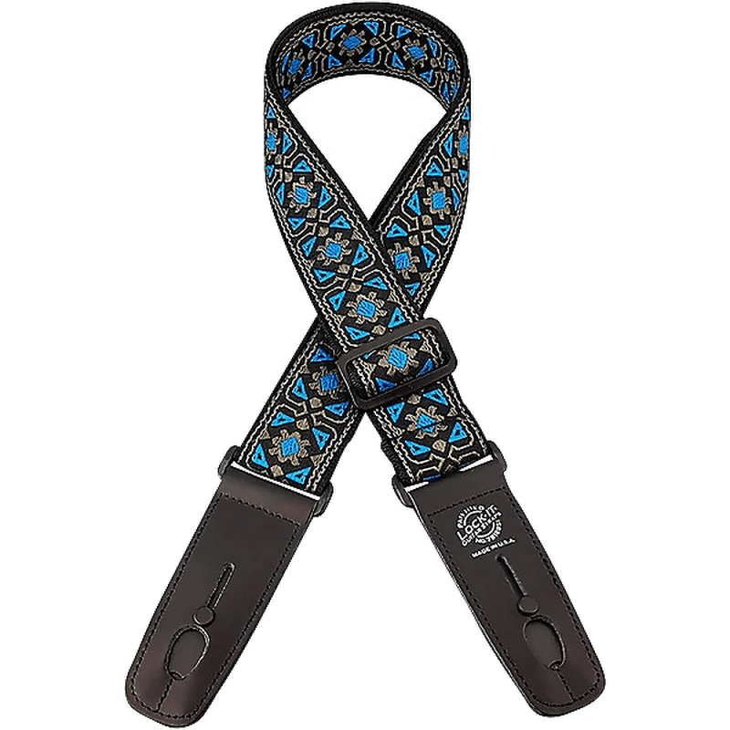 Lock-It Straps 2" Jacquard Guitar Strap - Blue Minstrel