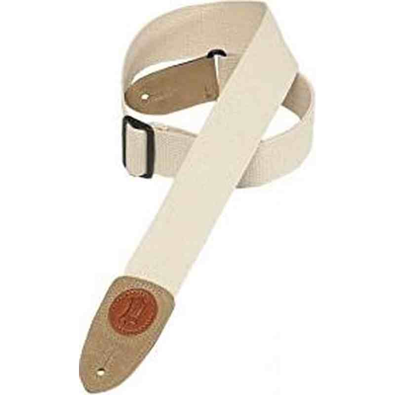 Levy's MSSC8 2 Inch Cotton Guitar Strap (Natural)
