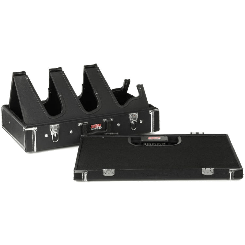 Gator Gig-Box Jr Pedal Board/Guitar Stand & Case - Black With Power Supply