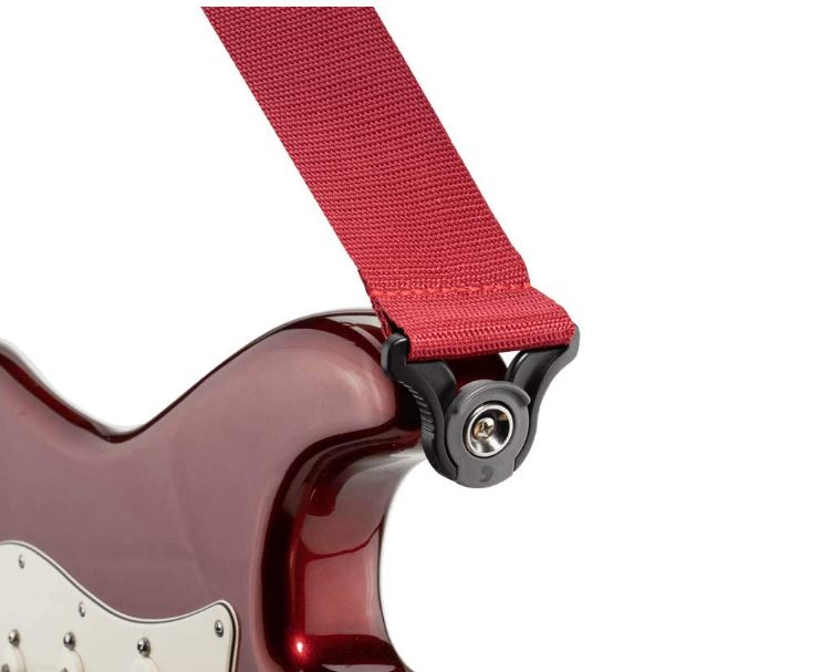 D'Addario PWSAL401 Poly Pro Auto Lock Strap (Red)
