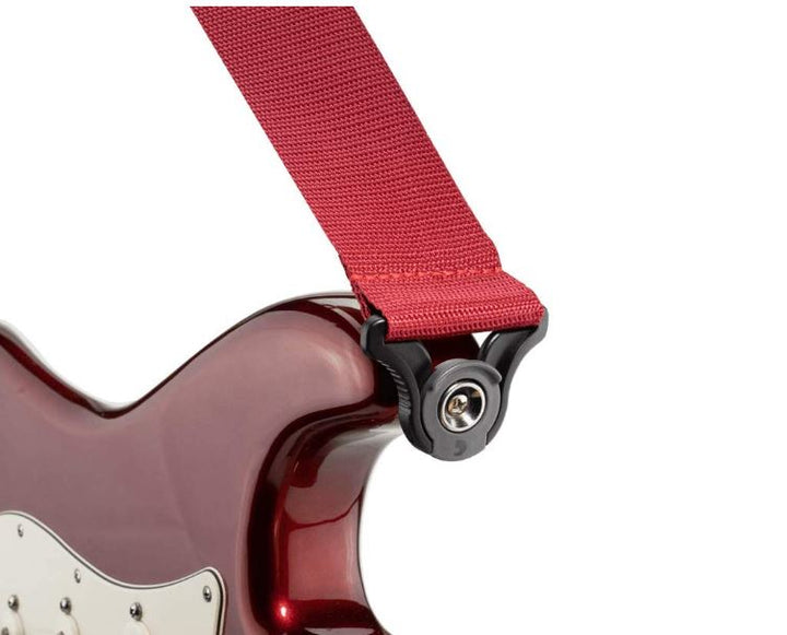 D'Addario PWSAL401 Poly Pro Auto Lock Strap (Red)