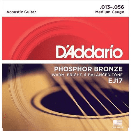 D'Addario EJ17 Phosphor Bronze Medium Acoustic Strings
