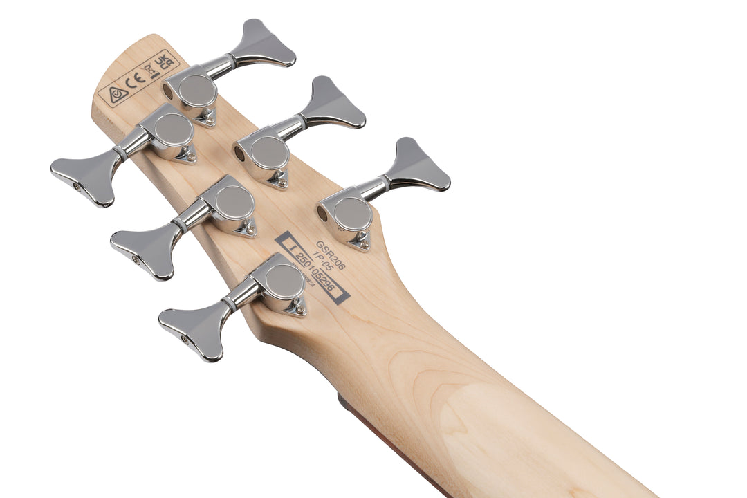 Ibanez GSR206 Gio SR 6 String Electric Bass - Transparent Gray Flat