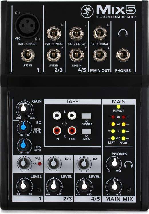 Mackie Mix5 5-Channel Compact Mixer