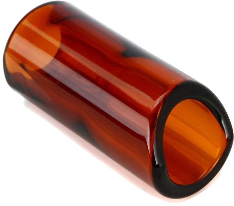 The Rock Slide Amber Glass Guitar Slide - Medium 2