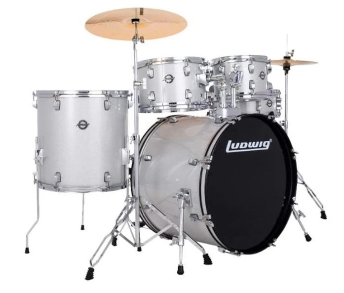 Ludwig Accent Drive 5-Piece Drum Kit - Silver Sparkle