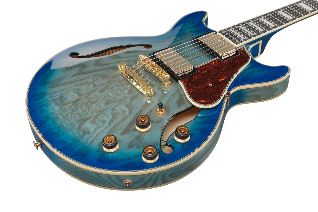 Ibanez AM93QAJBB AM Artcore Expressionist Electric Guitar Jet Blue Burst