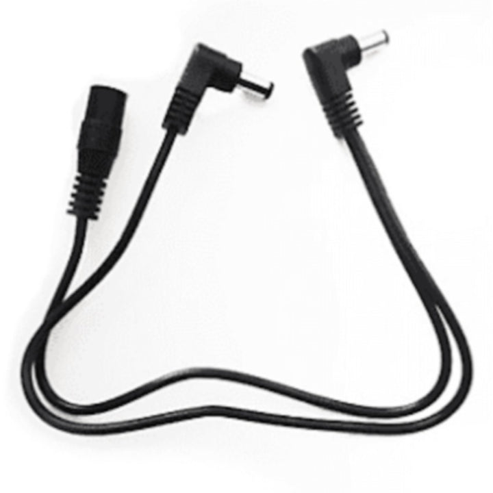 Truetone MC2 Angled to Straight 2-Plug Daisy Chain Power Extension Cable - 24\" 2