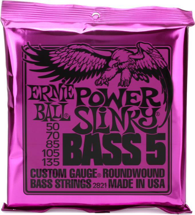 Ernie Ball 2821 Power Slinky 5-String Bass Strings (50-135)