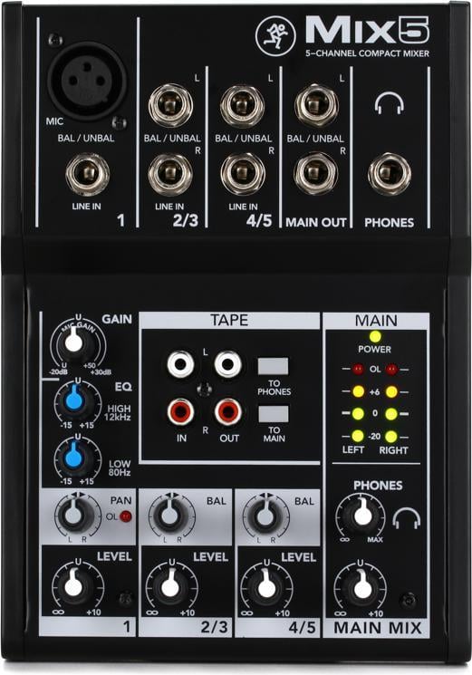 Mackie Mix5 5-Channel Compact Mixer